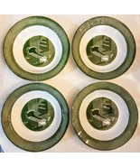 Colonial Homestead Rimmed Soup/Cereal Bowl LOT Mid Century VTG Green Cra... - £23.29 GBP