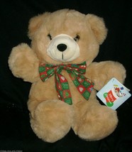 14&quot; Vintage Kids Of America Brown Teddy Bear Stuffed Animal Plush Toy Christmas - £26.03 GBP