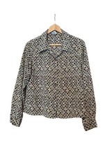 Vintage Regatta Womens Blouse Geometric Retro USA Size Large L M - $285.59 MXN