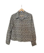 Vintage Regatta Womens Blouse Geometric Retro USA Size Large L M - $285.59 MXN
