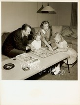 1950s PHOTO  Walter Cronkite Wife Daughters play Game - £19.97 GBP