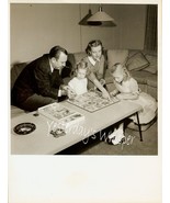 1950s PHOTO  Walter Cronkite Wife Daughters play Game - £19.53 GBP