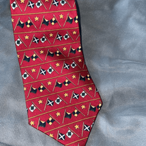 Tommy Hilfiger Men’s Neck Tie Flags And Stars Red - $9.80