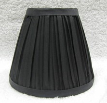 New BLACK Fabric Pleated Mini Chandelier Lamp Shade Any room, Traditional - £6.26 GBP