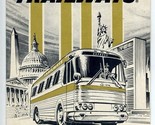 National Trailways Bus System New York Washington Timetable 1964 - £18.66 GBP