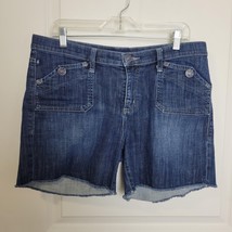 Rock &amp; Republic Stinger Cut Off Frayed Hem Denim Jean Shorts Women&#39;s Size 14 - £17.89 GBP