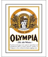 Rare Olympia Beer Poster, Vintage Label Logo, Unique Bar Gift - $19.99+
