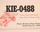 Vintage Ham Radio Card KIE 0488 Shade Gap Pennsylvania - $4.94