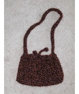 Chocolate Sparkle Crochet Cinch Purse - £7.99 GBP