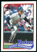 1989 Topps #380 Rickey Henderson New York Yankees - £1.18 GBP