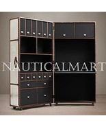 NauticalMart Mayfair Steamer Trunk Secretary (Brushed Steel) - $94,461.86 MXN