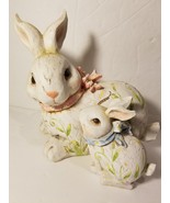 Roman Inc Easter Rabbit -Faux Wood Carved - Easter Bunny 2008 - $16.50