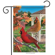 Crimson Afternoon Cardinals Fall Garden Flag-2 Sided Message,13&quot; x 18&quot; - £19.89 GBP