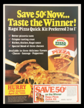 1984 Ragu Pizza Quick Kit Circular Coupon Advertisement - £14.85 GBP