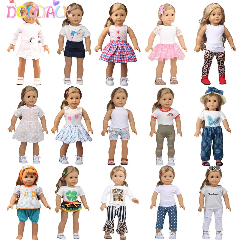 Toy Accessories New Born Doll Clothes Fashion Summer Beautiful White Simple - £6.88 GBP+