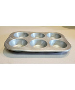 Vintage Comet Aluminum 6 Cupcake Muffin Pan Made In U.S.A. - £7.74 GBP
