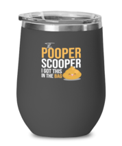 Wine Glass Tumbler Stainless Steel Funny The Pooper Scooper  - £23.94 GBP