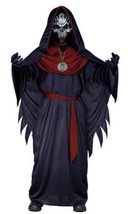 Boys Sinister Emperor of Evil Black Red Hooded Robe 8 Pc Halloween Costume-12/14 - £15.59 GBP