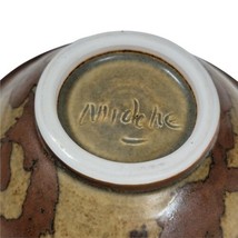 VINTAGE Louis Mideke 5.5&quot; Bowl Studio Pottery Splash Glaze Oriental Insp... - £147.00 GBP