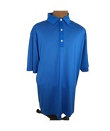 FootJoy Shirt Mens 2XL Short Sleeve Blue No Logo Golf Polo Performance A... - £27.25 GBP