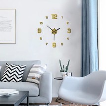 Frameless DIY Wall Clock Wall Decal Home Silent Living Room Office Wl Decoration - £8.48 GBP