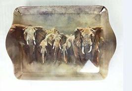 Elephant Herd Small Snack Trinket Tray - Karen Lawrence Rowe&quot;Line of defence&quot; Ar - £3.85 GBP