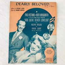 Vintage Sheet Music Dearly Beloved You Were Never Lovelier Astaire Hayworth  - £6.05 GBP