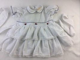 Vtg Dress 18 Months Ruffle Lace Comfy LIL ANGEL Kiddie Korner - £23.73 GBP