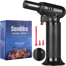 Sondiko Butane Torch with Fuel Gauge S907, Refillable Soldering Torch Lighter wi - £14.14 GBP