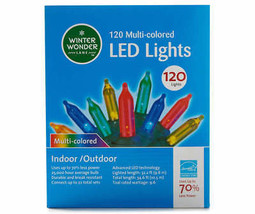 New 120 Multi Colored LED Christmas Lights 32.2 feet Indoor/Outdoor - $9.78