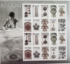 Ruth Asawa Artist (1926-2013) 8/13/2020 (USPS) 20 Forever Stamps  - £15.95 GBP