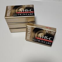 Maxell TC-30 HGX-Gold VHS-C Premium High Grade SEALED 4 Pack Blank Casse... - $19.79