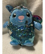 New Shimmeez Sequin Plush LAINEY the Lamb Blue &amp; Silver 8 inch - $28.24 CAD