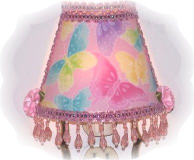 Sweet Pink Butterfly Glitter Girls Room NIGHT LIGHT - $17.99