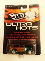 Hot Wheels Ultra Hots &#39;37 Ford Woody 1:64 Scale Die Cast Car Green Variant MOC - £15.65 GBP