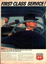 Vintage advertising print Gas Oil Phillips 66 First Class Mystery Motori... - $17.93
