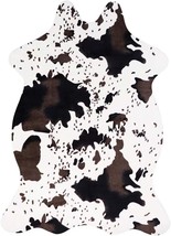 Cow Print Rug 110Cmx75Cm Faux Cowhide Area Carpet Animal Print Mat, Cow,Small - £32.76 GBP