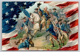 Patriotic George Washington at Battle of Princeton Postcard I30 - £7.82 GBP
