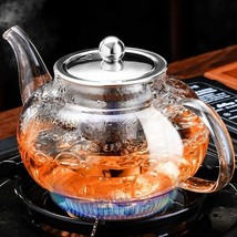 Glass Teapot 20 Oz/600 Ml, Teapot with Removable 18/8 Stainless Steel Im... - $13.50