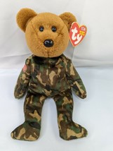 Ty Beanie Hero Patriotic Camo Teddy Bear Plush 8 Inch Stuffed Animal Toy - £7.08 GBP