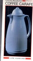 Insulated Coffee Carafe / Pitcher  -1 litre Glass Lines - £11.99 GBP