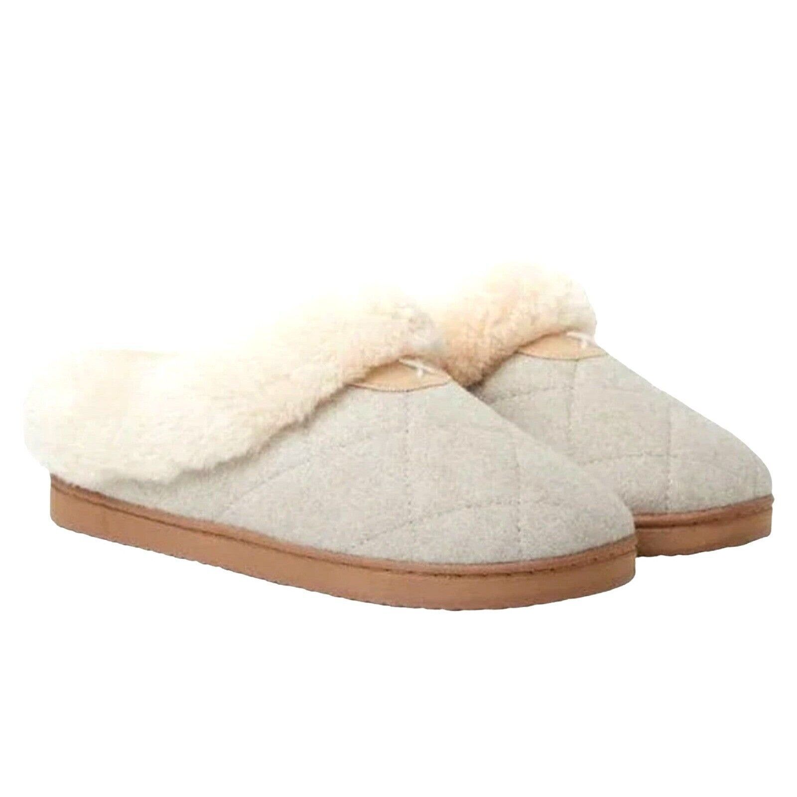 Primary image for New DEARFOAMS Slippers Woman's 5/6 House Shoes Clogs Loungewear Wool Casual