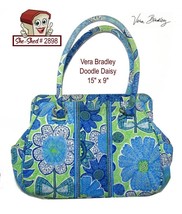 Vera Bradley Purse Doodle Daisy Floral Frame Bag Magnetic snap closure - £19.60 GBP