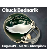 CHUCK BEDNARIK AUTOGRAPHED SIGNED PHILADELPHIA EAGLES MINI HELMET wAPCOA - $158.39