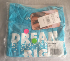 Freestyle Revolution Girls&#39; Dream Big Short Sleeve Top Turquoise Size 3T Sealed - £6.33 GBP