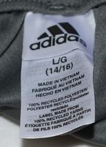 Adidas AH5547 Large 14/16 Classic Gray White Stripped Shorts Front Pockets image 3