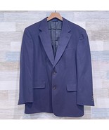 Burberry London Pure Cashmere Flannel Bespoke Blazer Coat Navy Blue Mens... - $395.99