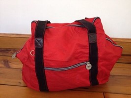Vintage 90s New York &amp; Company Style Authority 1996 Red Duffle Bag Luggage - £31.86 GBP