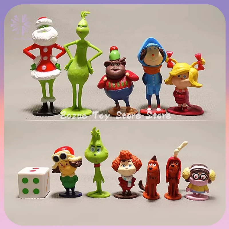 8cm 2d The Grinch-ed Christmas Day Acrylic Anime Figures Kawaii Figure - £16.57 GBP