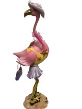 Character Creations Pink flamingo 16” x 5 1/2” lavender hat new - $1,204.52 MXN